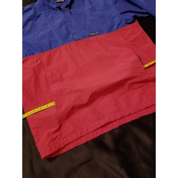 VTG 90s Patagonia Hoody Pullover Sailing 1/4 Snap Marsupial Jacket Men's Large - Picture 7 of 11